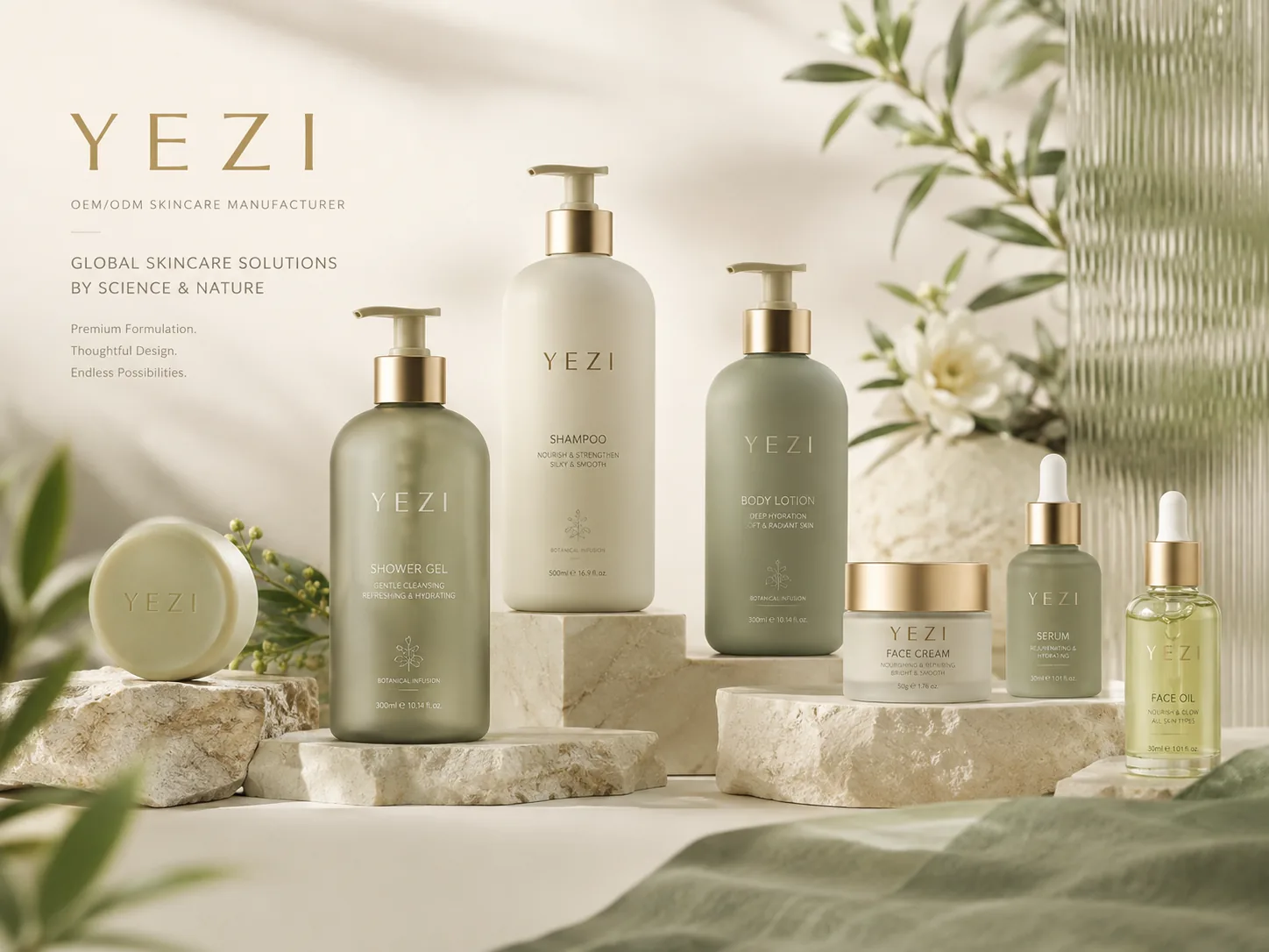 Premium skincare and personal care product lineup